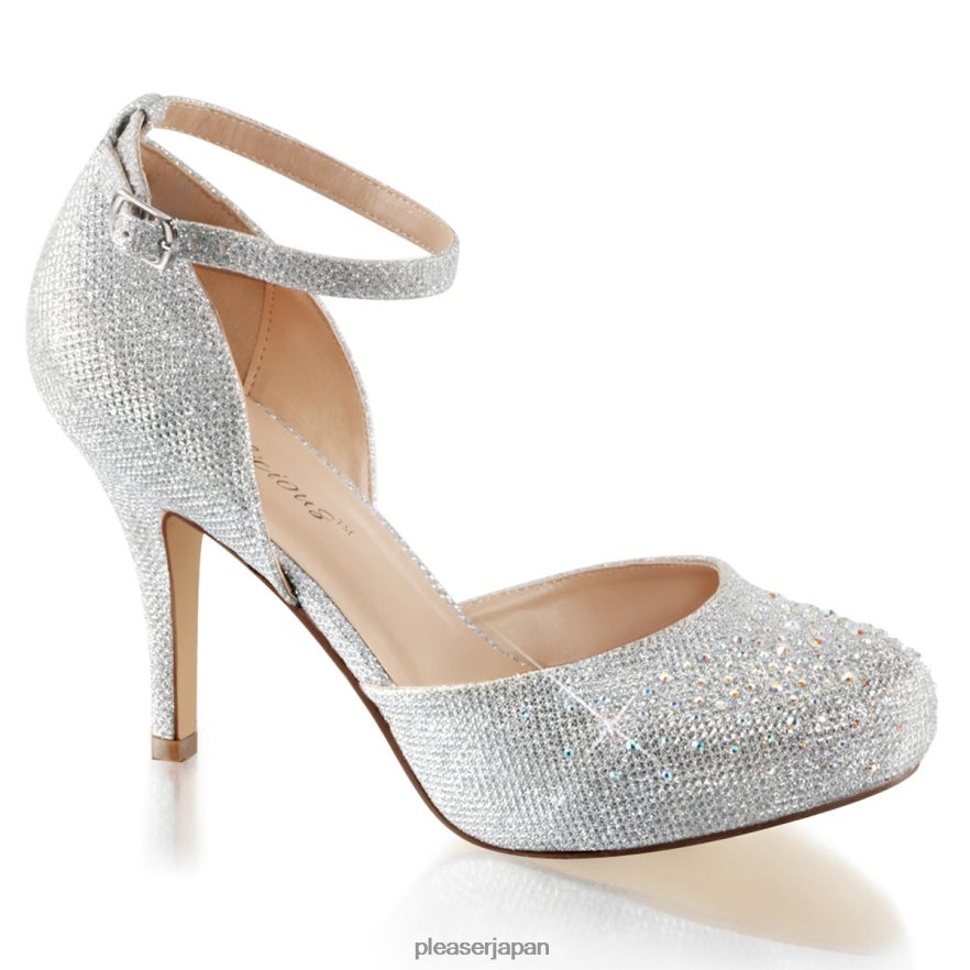 女性 切望-03 銀 Pleaser Shoes 履物 8400FH605
