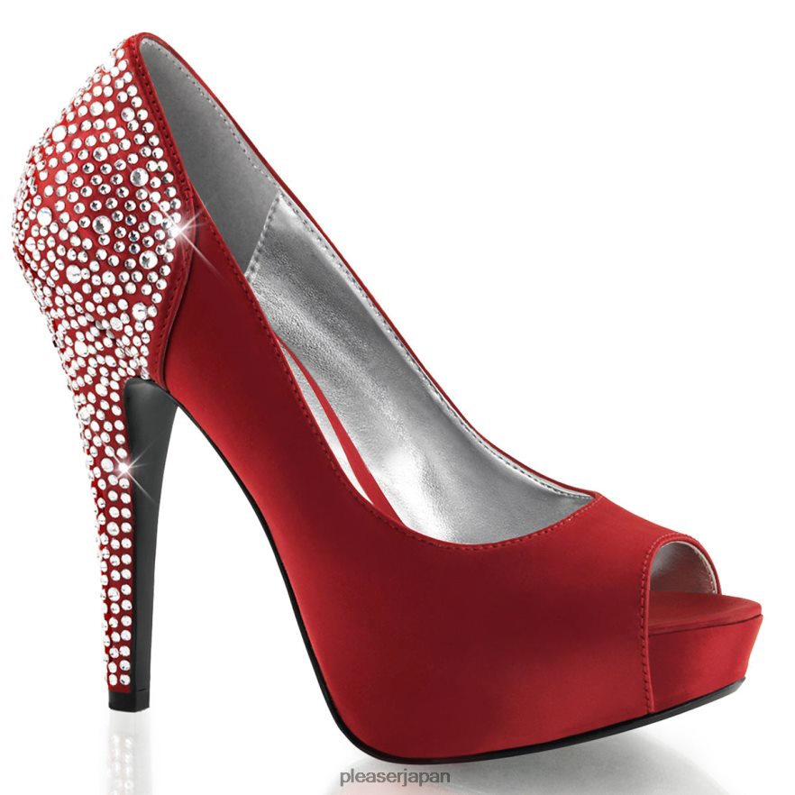 女性 ロリータ-08 赤 Pleaser Shoes 履物 8400FH640