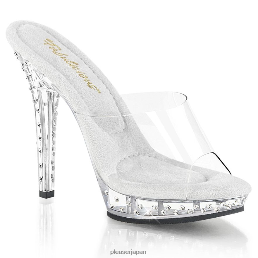 女性 リップ-101SDT クリア Pleaser Shoes 履物 8400FH623