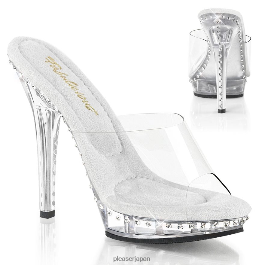 女性 リップ-101ls クリア Pleaser Shoes 履物 8400FH576