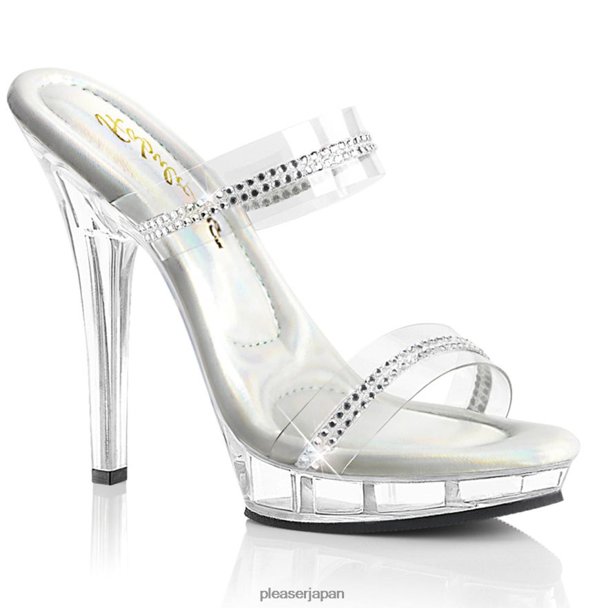 女性 リップ-102-2 クリア Pleaser Shoes 履物 8400FH616