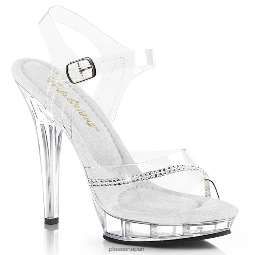 女性 リップ-108r クリア Pleaser Shoes 履物 8400FH637