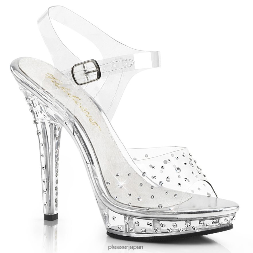 女性 リップ-108rs クリア Pleaser Shoes 履物 8400FH600