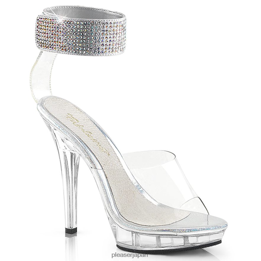 女性 リップ-142 クリア Pleaser Shoes 履物 8400FH552