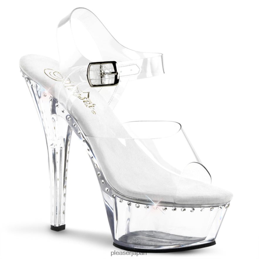 女性 キス-208ls クリア Pleaser Shoes 履物 8400FH587