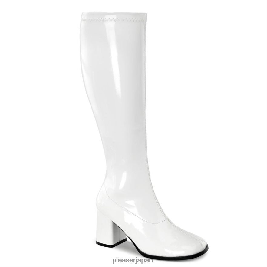 女性 ゴーゴー300トイレ 白 Pleaser Shoes 履物 8400FH533