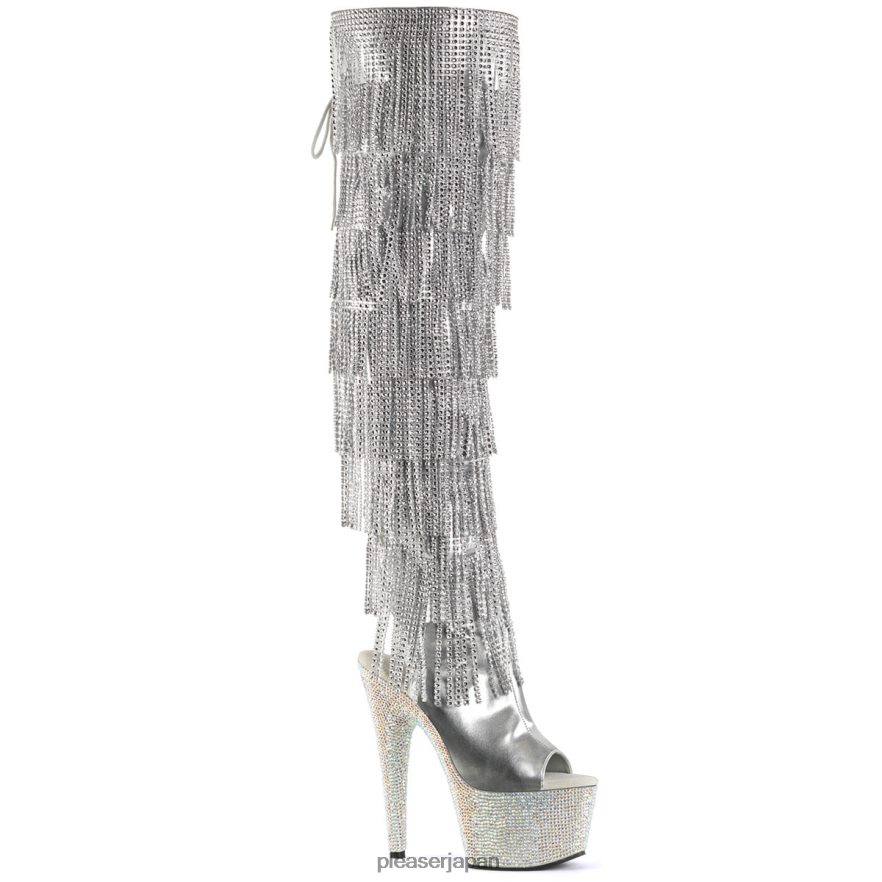 女性 宝石で飾られた-3019rsf-7 銀 Pleaser Shoes 履物 8400FH326