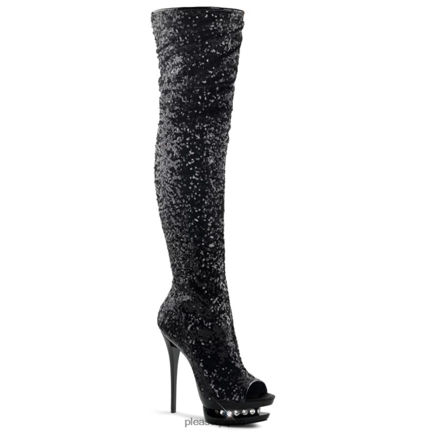 女性 ブロンディ-r-3011 黒 Pleaser Shoes 履物 8400FH349